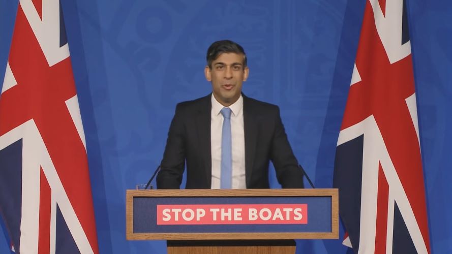 Prime Minister Rishi Sunak Stop the Boats Press Conference - 18 Jan 2024